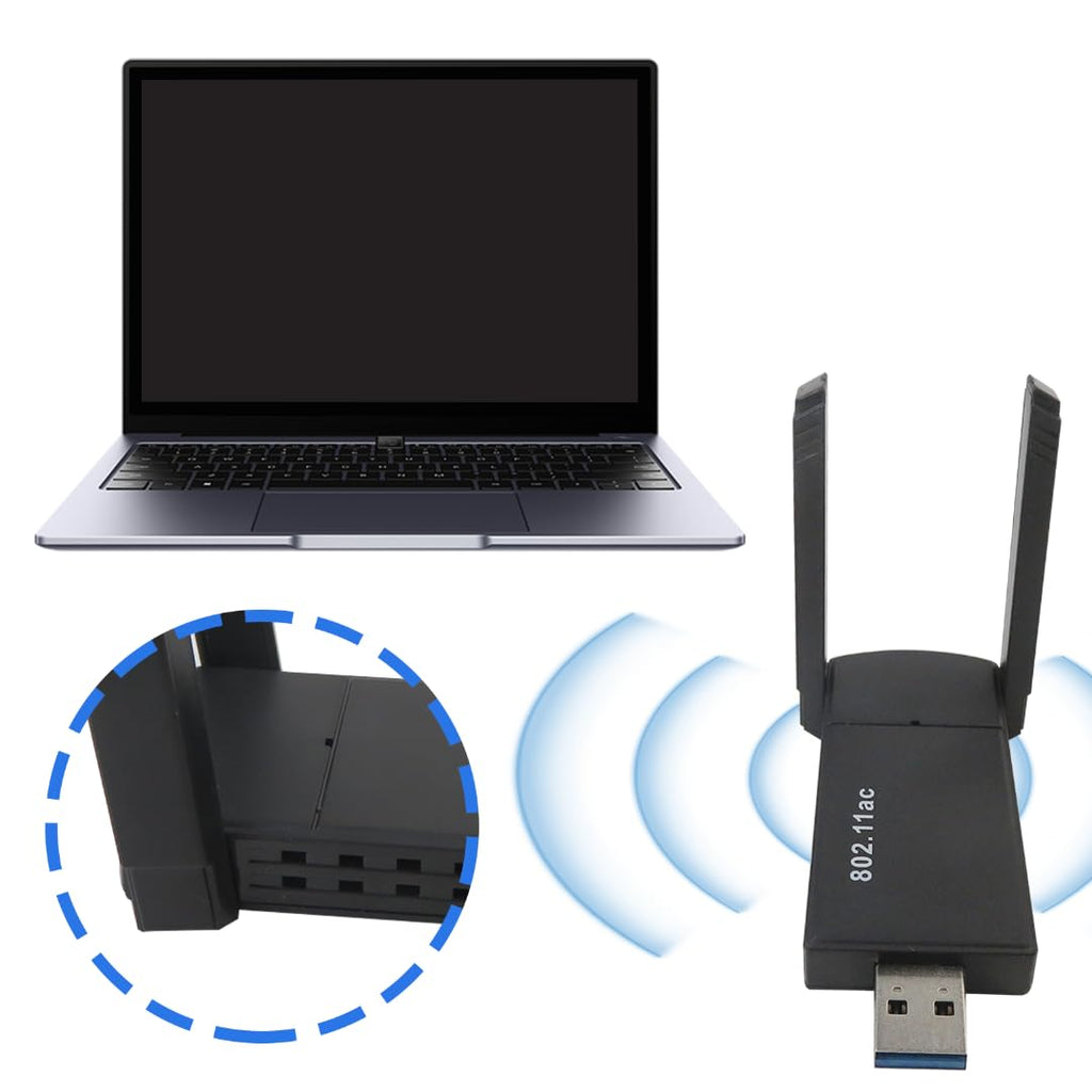 AC1300Mbps USB 3.0 Dual Band Wireless WiFi Adapter K216