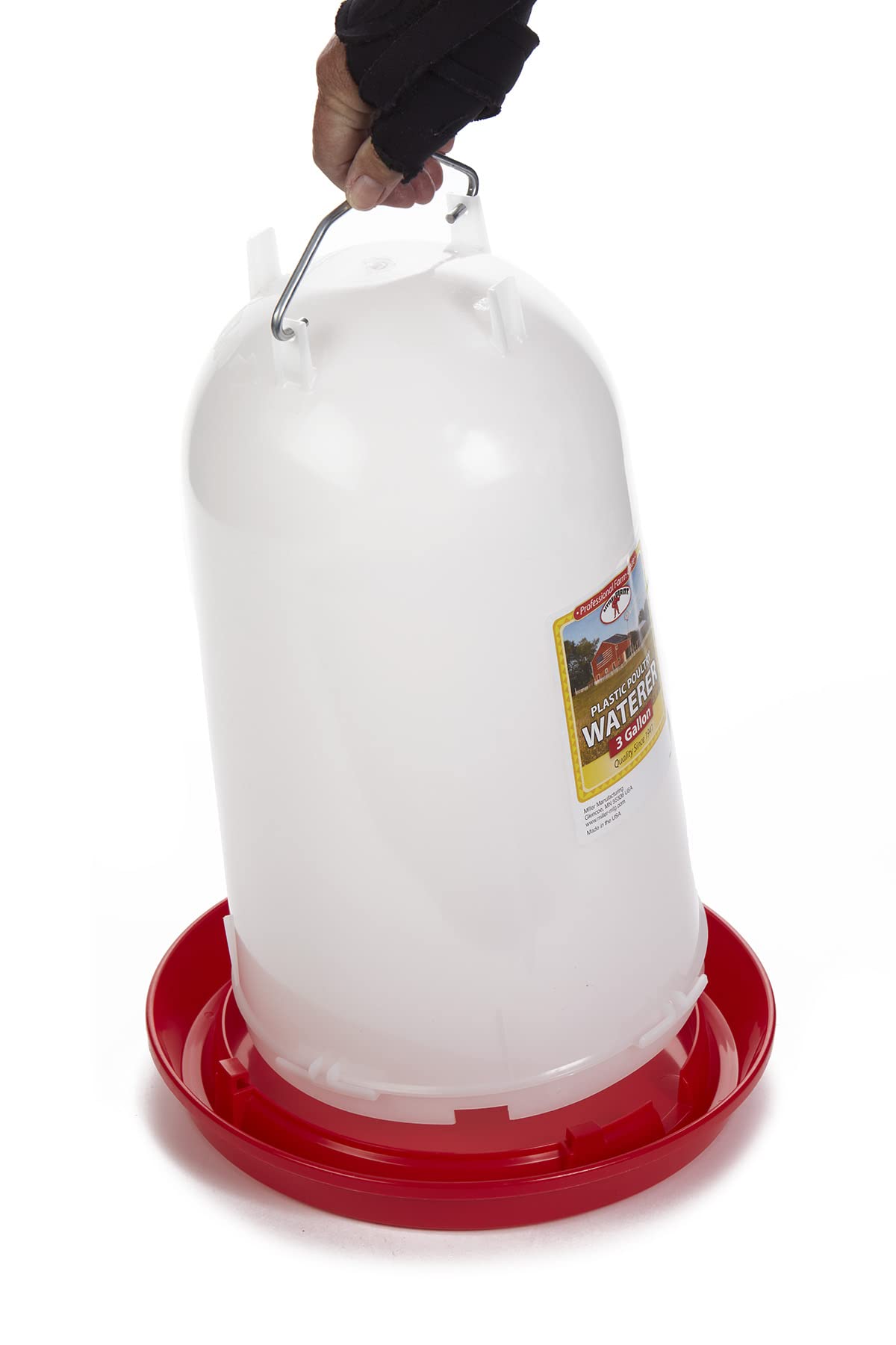 3 Gallon Plastic Poultry Waterer with Handle D675738