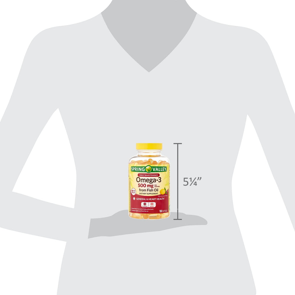 Omega-3 500 mg Fish Oil Dietary Supplements A4162