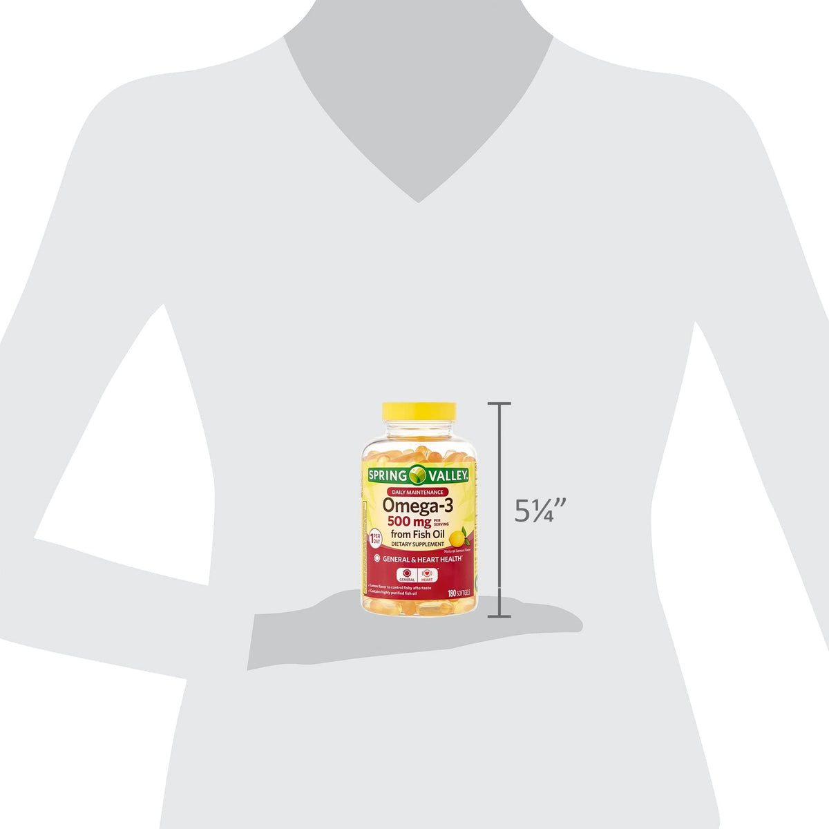 Omega-3 500 mg Fish Oil Dietary Supplements A4162