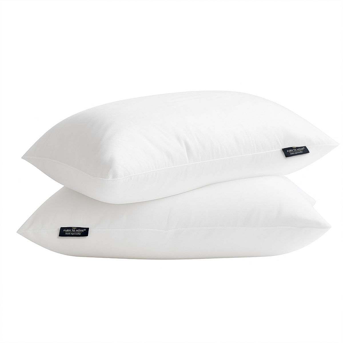 100% Organic Cotton Cover King Size Bed Pillows Set of 2 Y5073