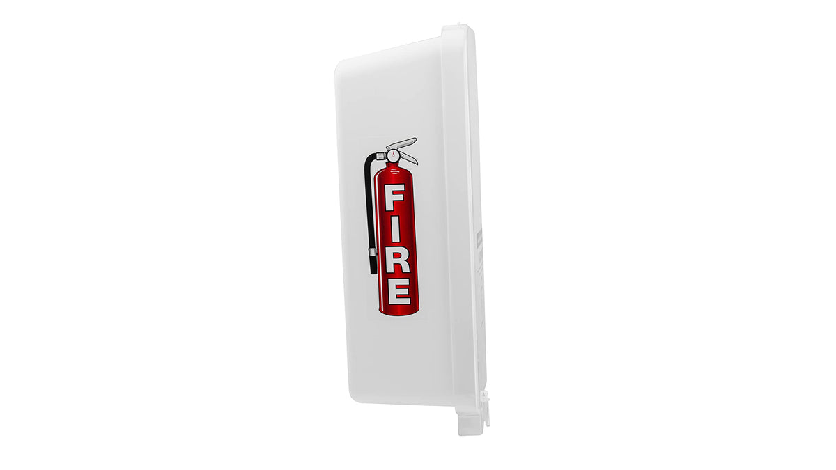 3 Pack White Wall-Mounted Fire Extinguisher Cabinet with Clear Pull-Cover N4147