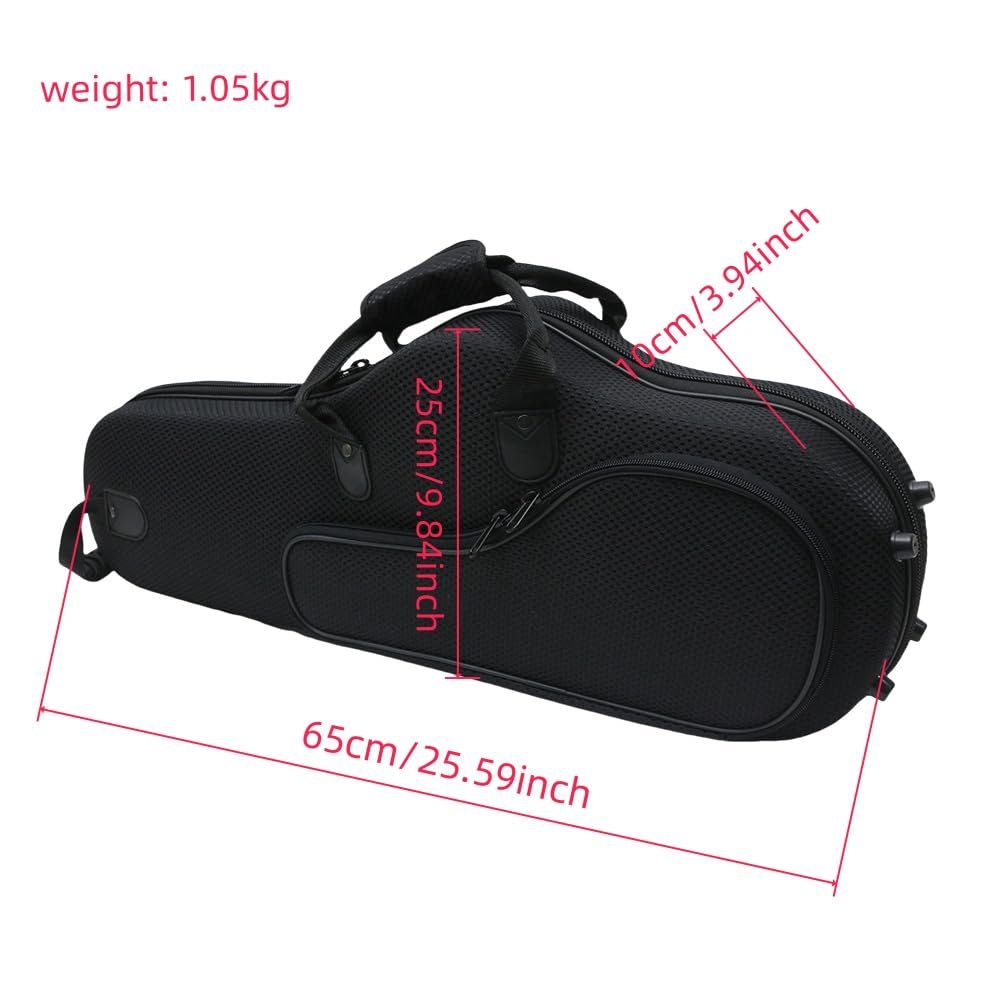Alto Saxophone Case, Nylon with Backpack Straps, Lightweight Gig Bag T825667