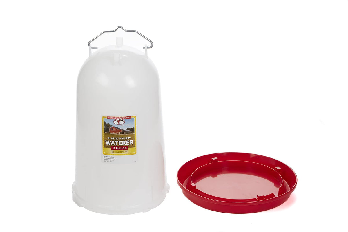3 Gallon Plastic Poultry Waterer with Handle D675738