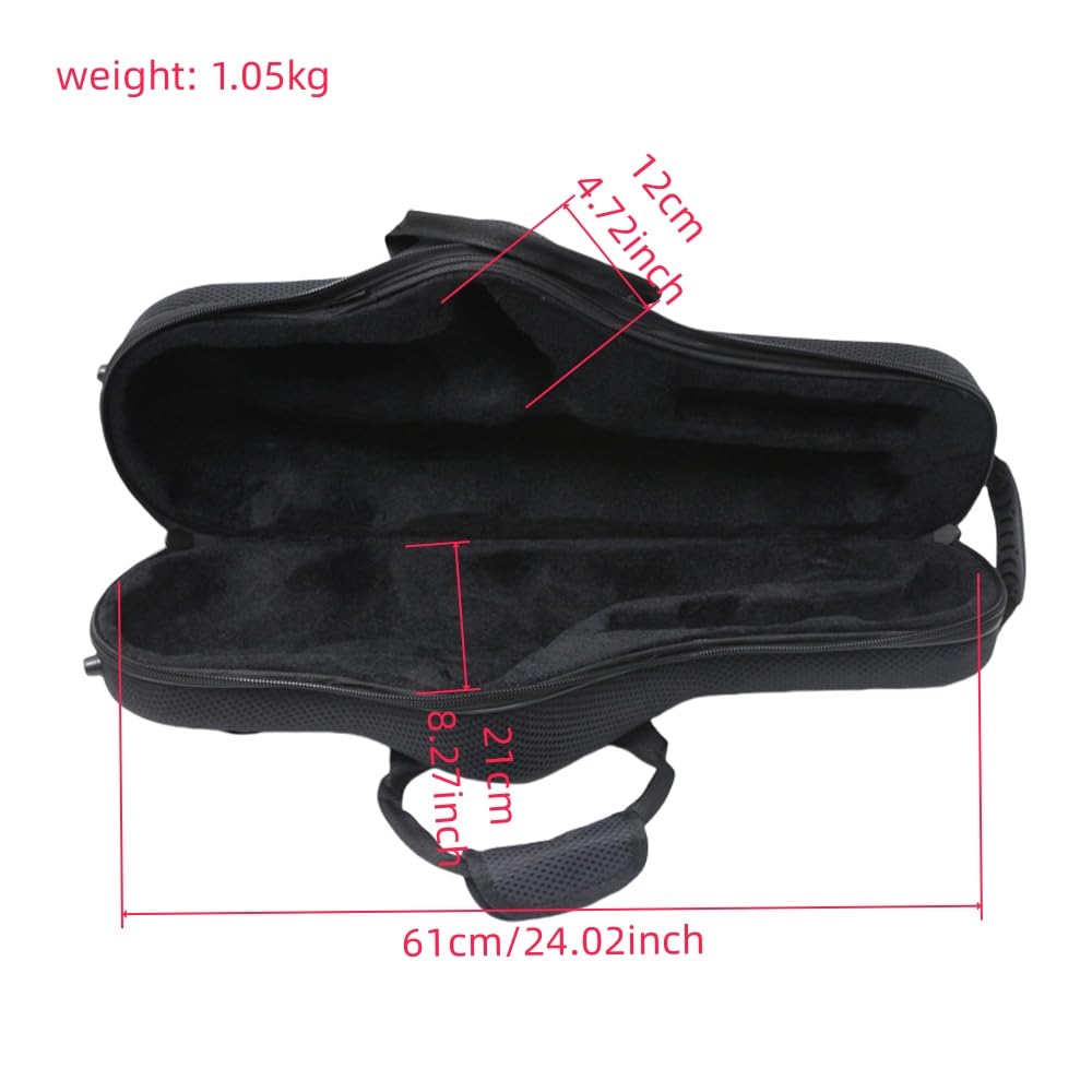 Alto Saxophone Case, Nylon with Backpack Straps, Lightweight Gig Bag T825667