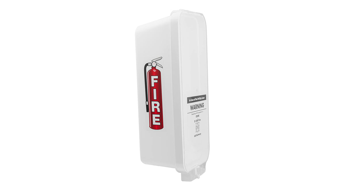 3 Pack White Wall-Mounted Fire Extinguisher Cabinet with Clear Pull-Cover N4147