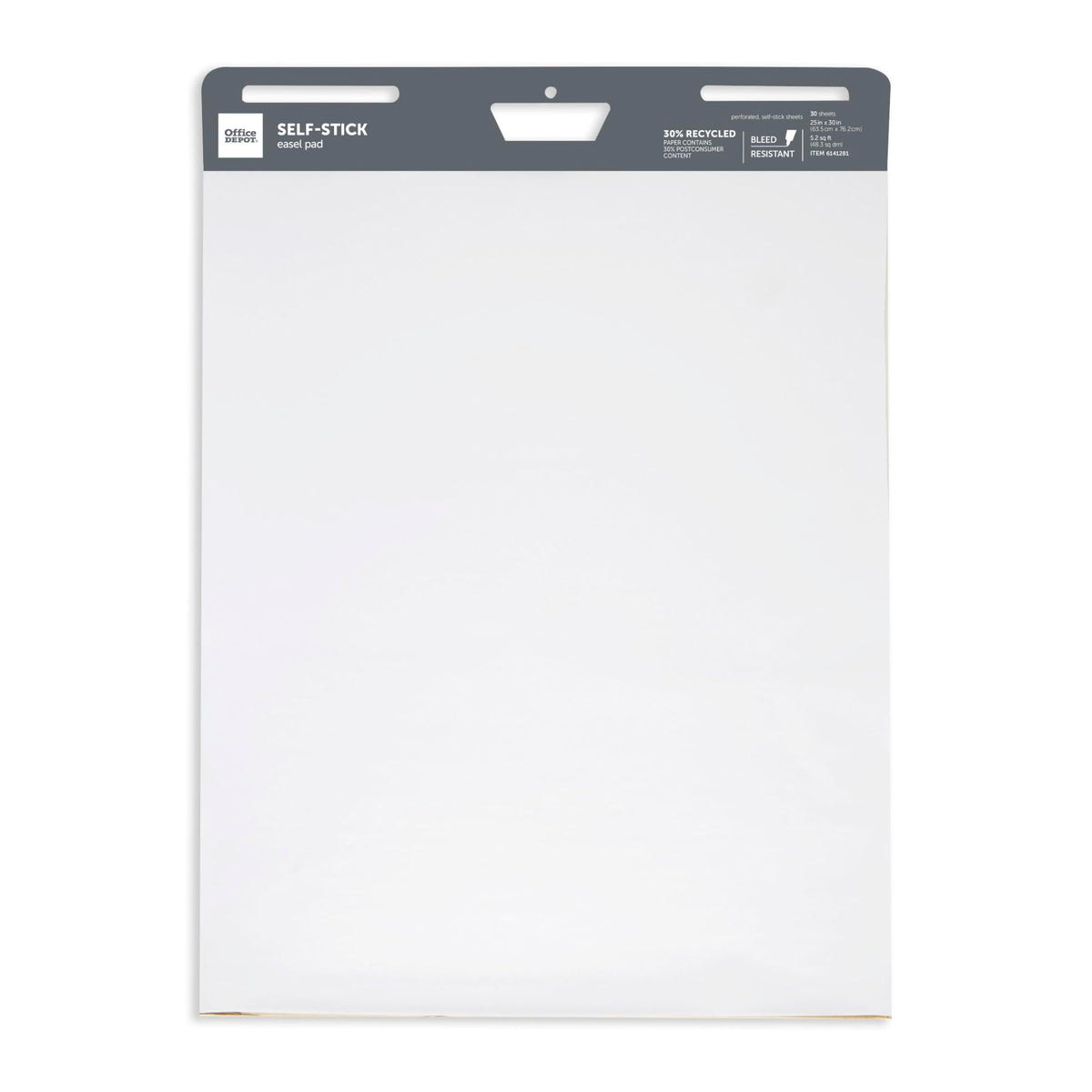 Self-Stick Easel Pad, 25" x 30", 30 Sheets, 30% Recycled, White B905