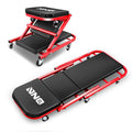 40 Inches 2 IN 1 Rolling Folding Car Creeper/Seat Red W4149