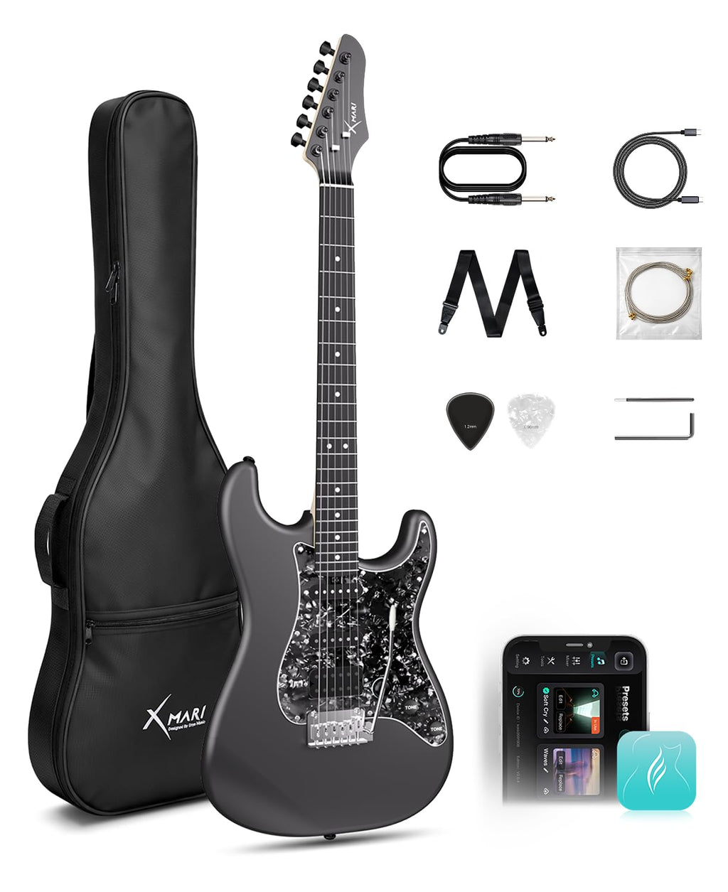 39" Smart Electric Guitar with Built-in 4 Effects D1507