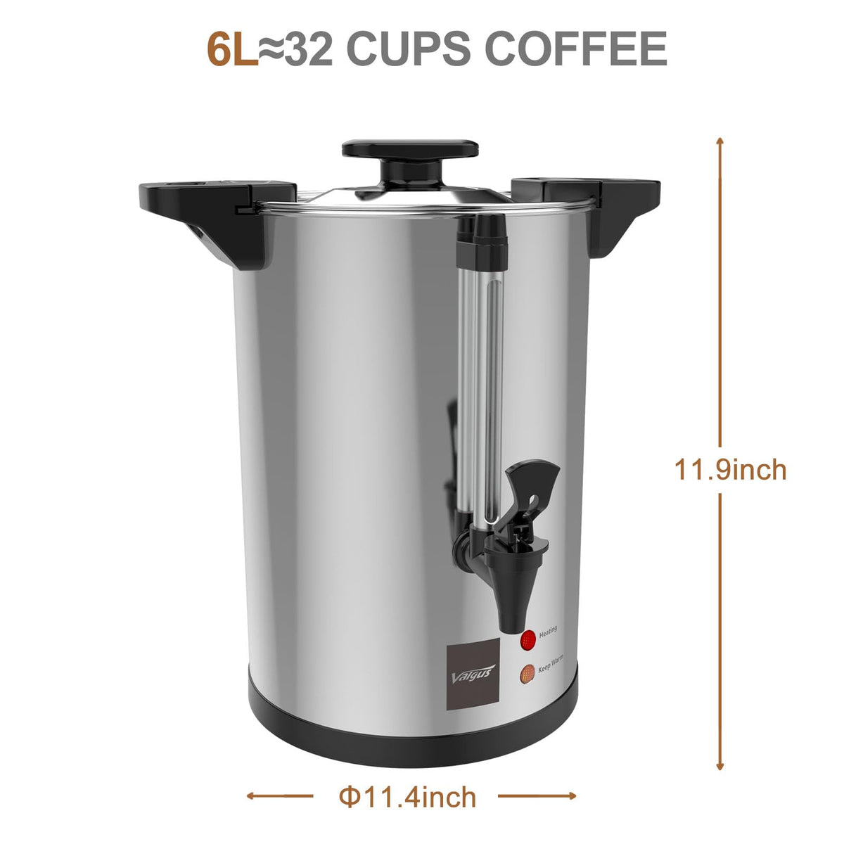 32-Cup Stainless Steel Electric Coffee Urn F77496