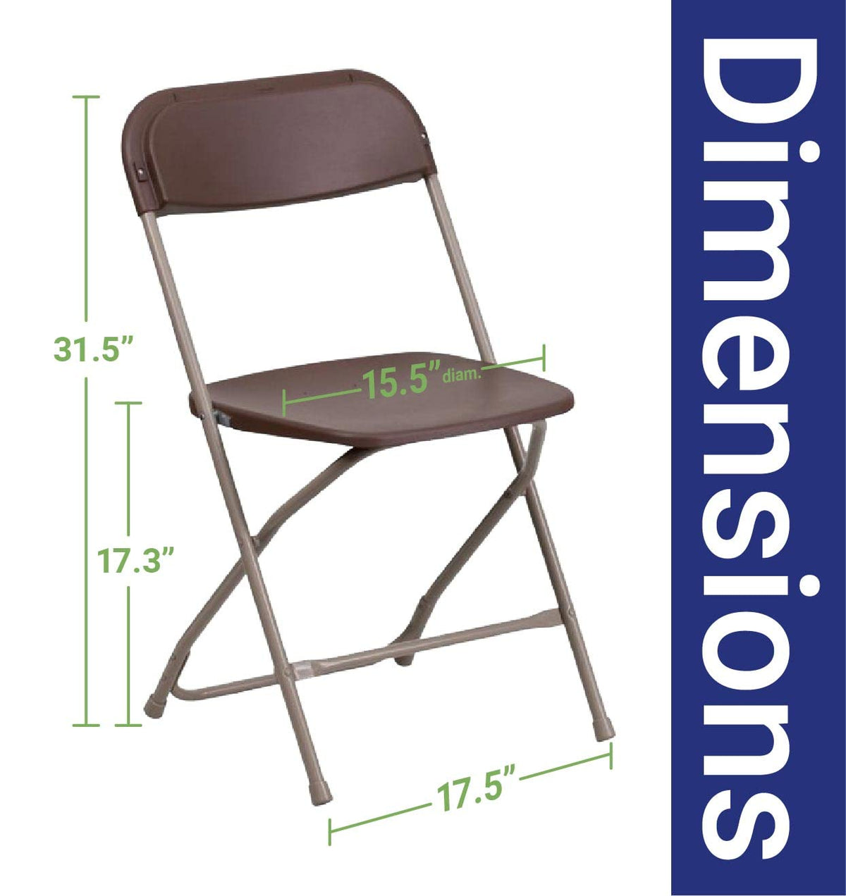 Brown 10pk Stackable Folding Chairs M268