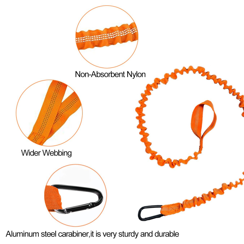 2 Pack Stretchable Paddle Leash with Carabiner P1411
