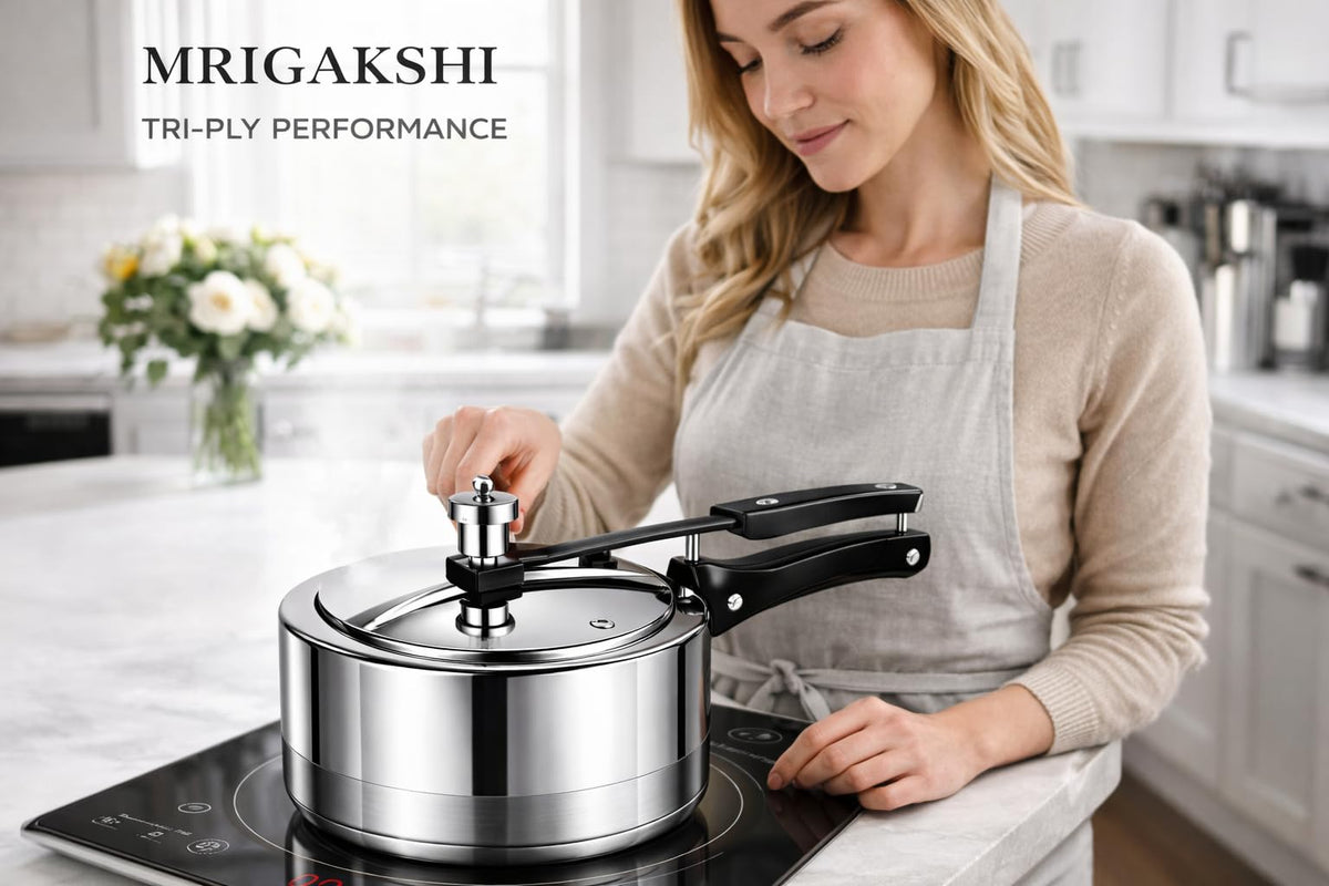 3 Litre Triply Stainless Steel Pressure Cooker R958