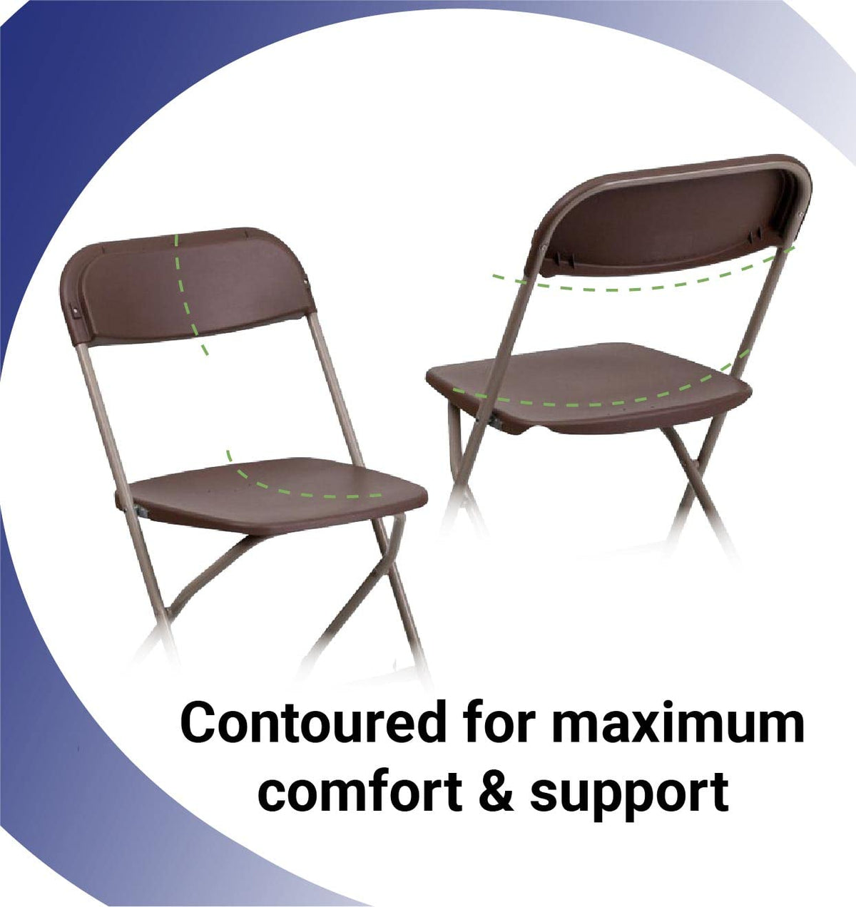 Brown 10pk Stackable Folding Chairs M268