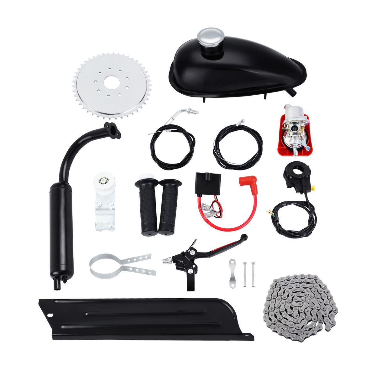 2 Stroke 100cc Bicycle Gasoline Engine Kit Black H454152