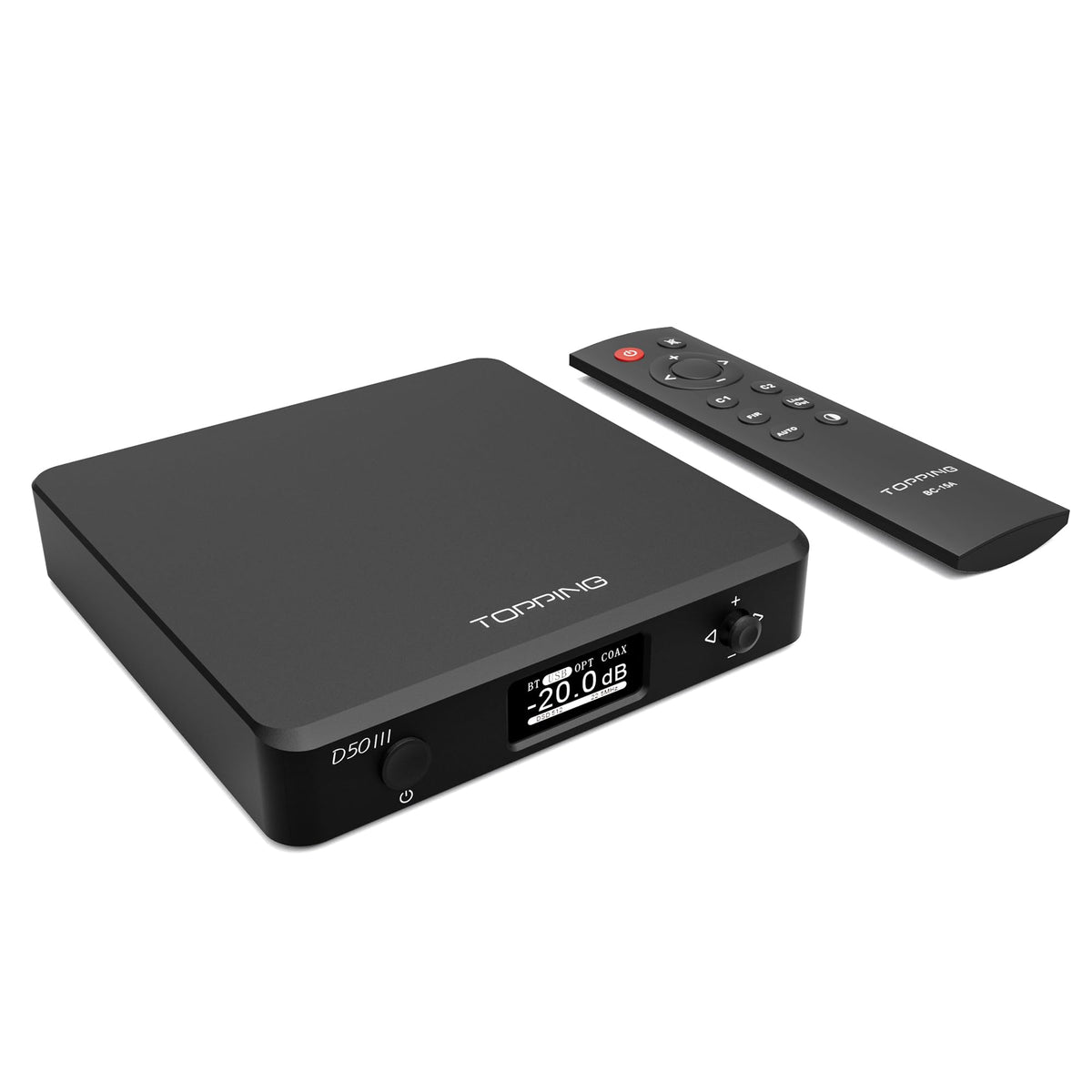 Desktop HiFi DAC & Preamplifier, Bluetooth 5.1, RCA/TRS Outputs (Black) U99411
