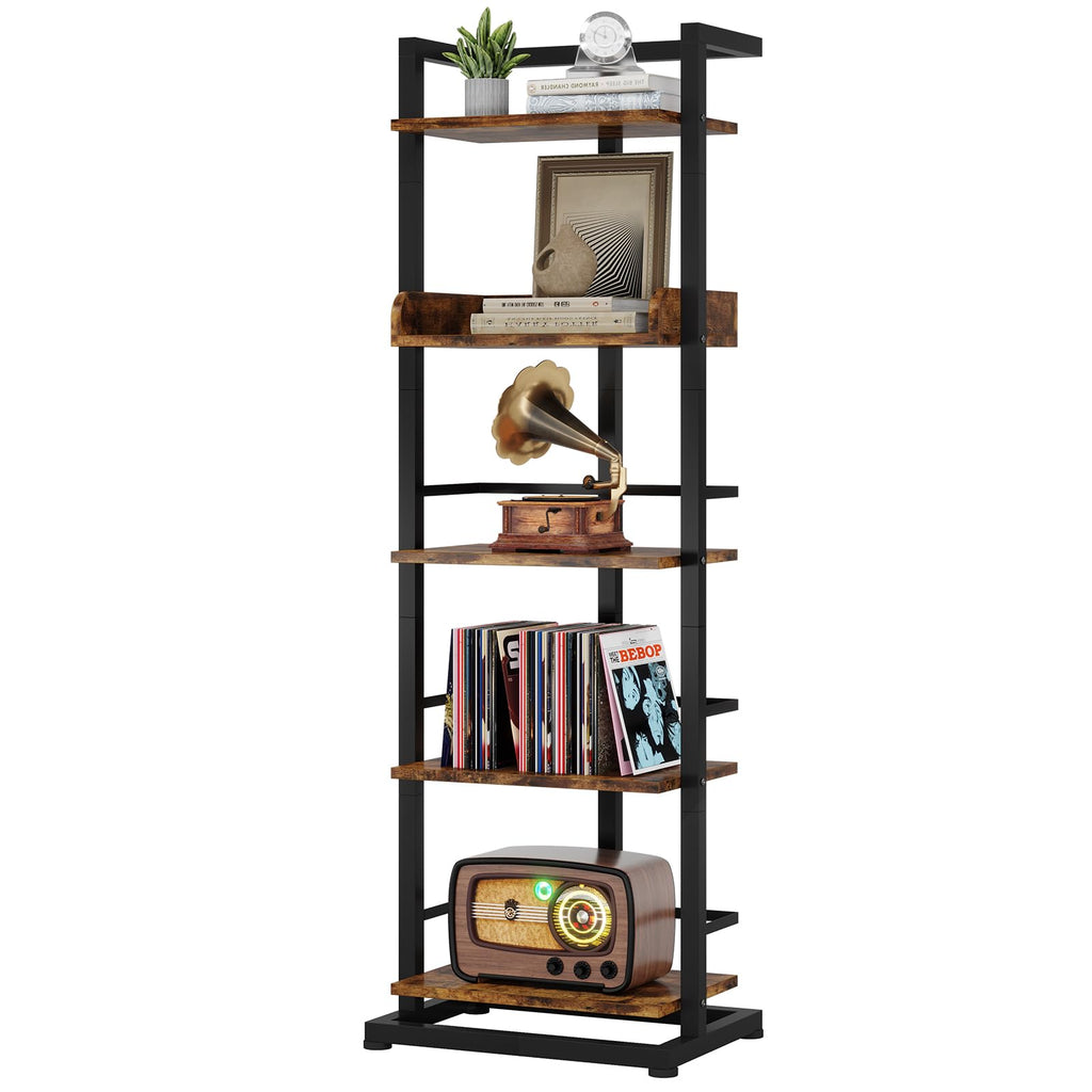 5 Tier Wood Bookcase with Metal Edge Protection Z980249