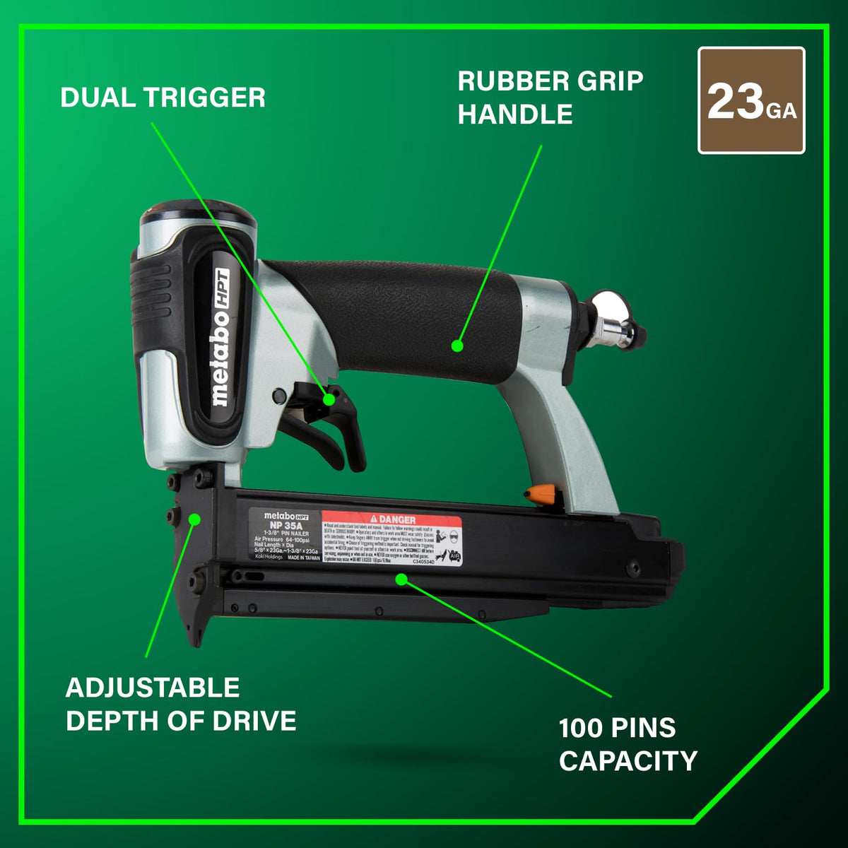 23 Gauge Pneumatic Pin Nailer Z739