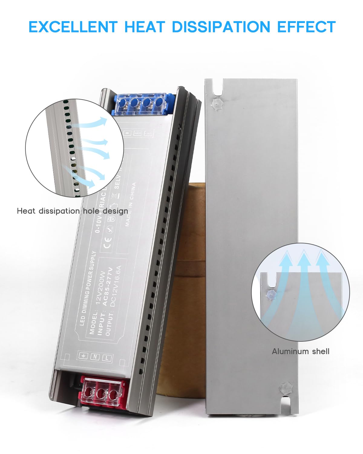 200 Watts Dimmable LED Driver 85V-277V AC to 24V DC Converter I844