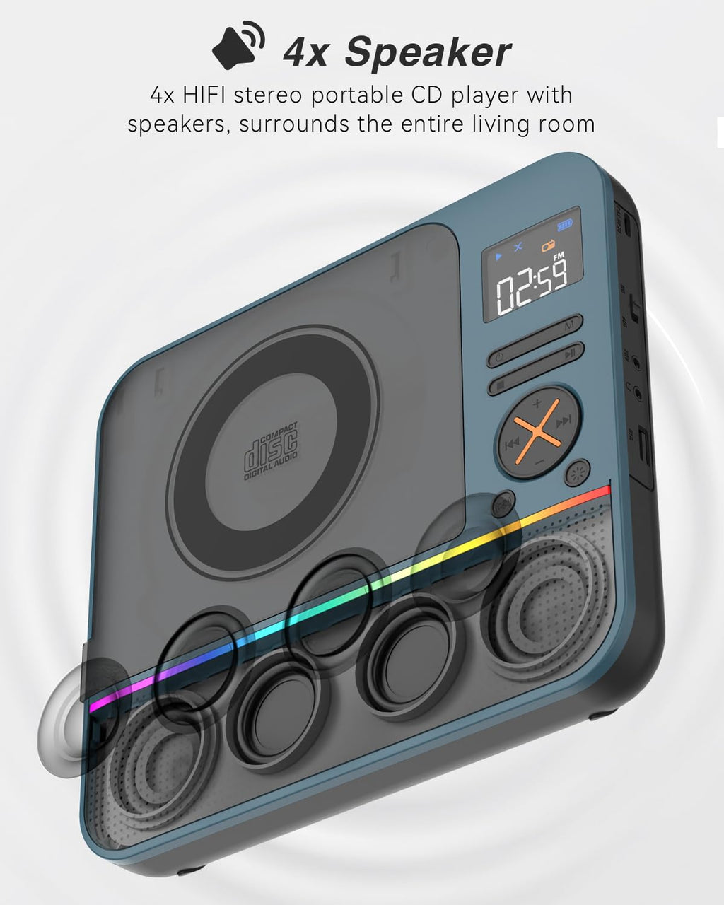 Portable CD Player with Bluetooth X72395