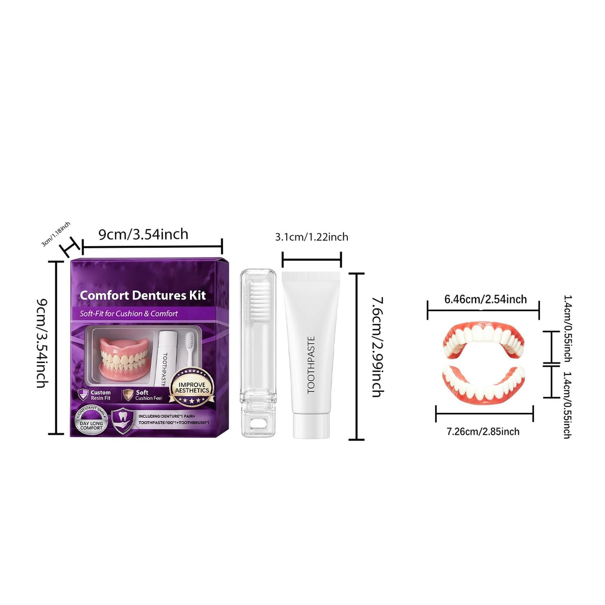 Silicone Dentures Upper & Lower Set I476