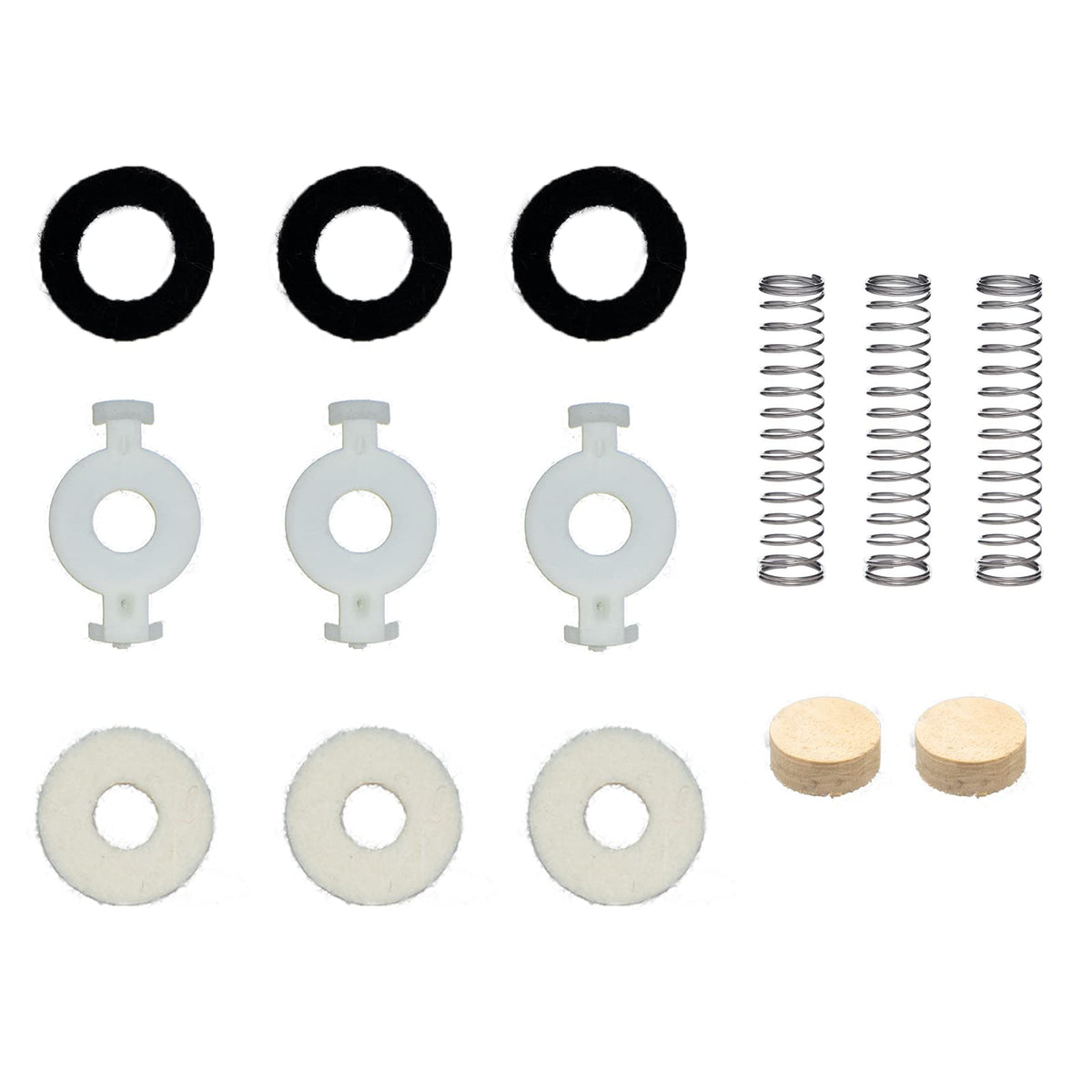 Trumpet Valve Repair Kit with Springs Felts and Cork Pads O45671