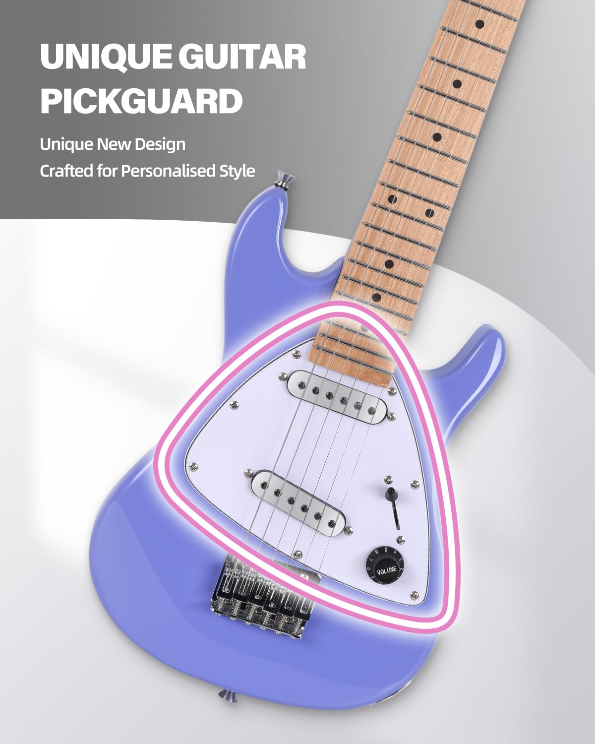 30 Inch 1/4 Size Purple Electric Guitar Kit with Amp D82148