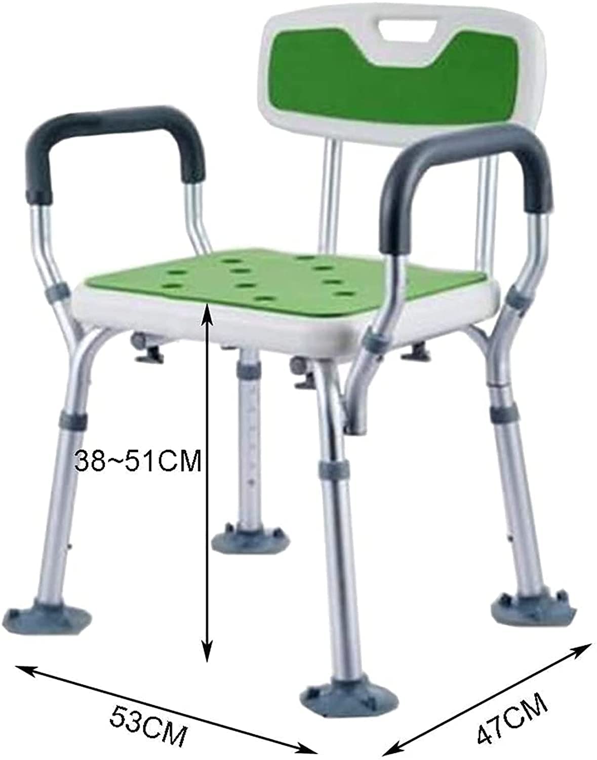 Transfer Bench with Arms and Back Adjustable Height F564
