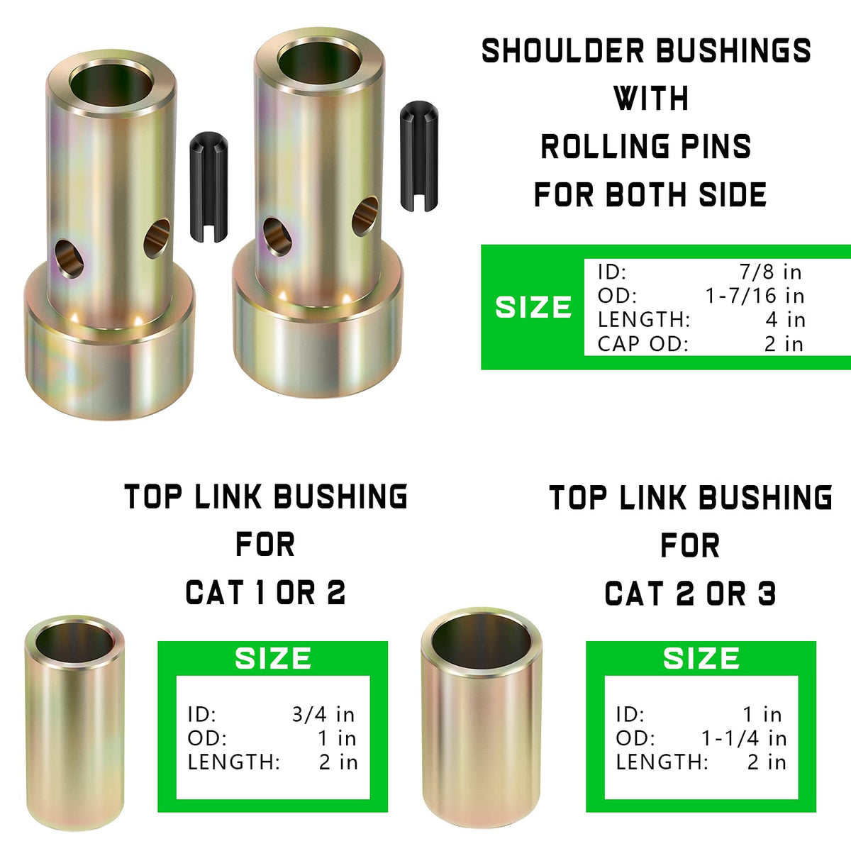 Quick Hitch Bushing Kit with Top Link and Lynch Pin L24038