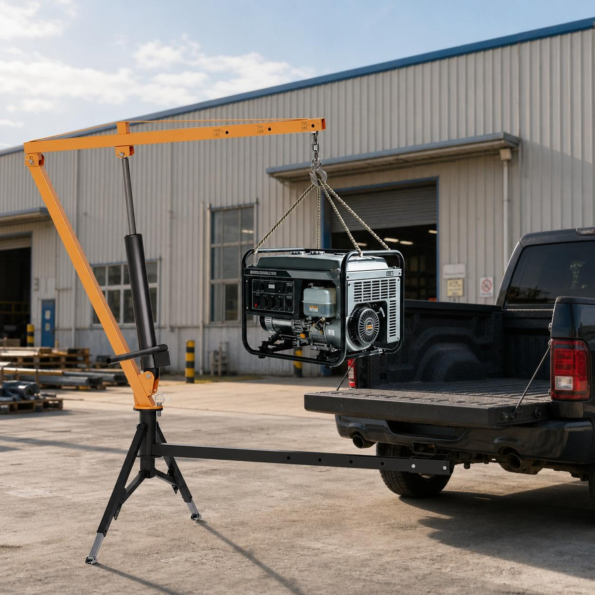 1000 lb Hitch Mount Hydraulic Pickup Truck Crane V934123