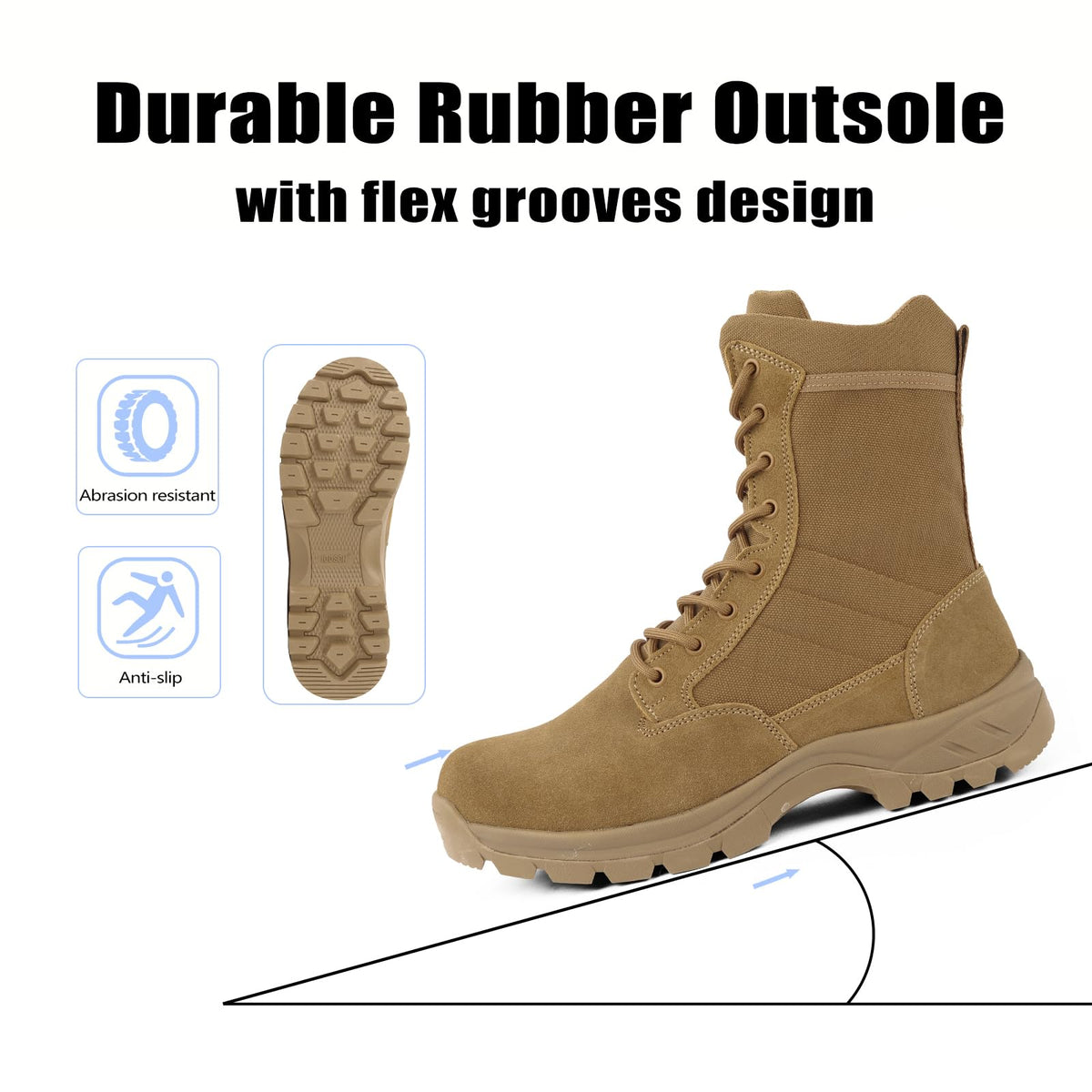 Lightweight Tactical Boots with Side Zipper E5179