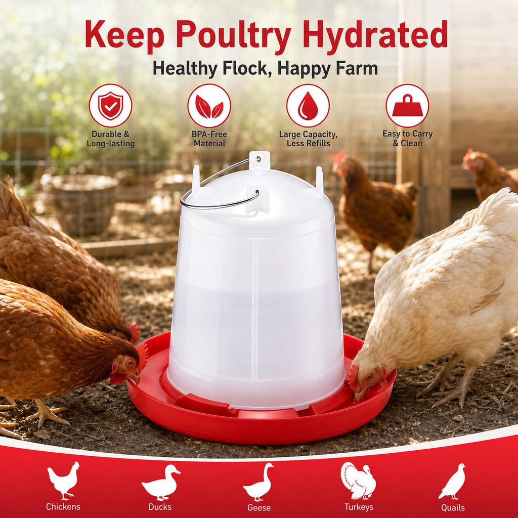 2 Pack 2 Gallon Poultry Waterer J738