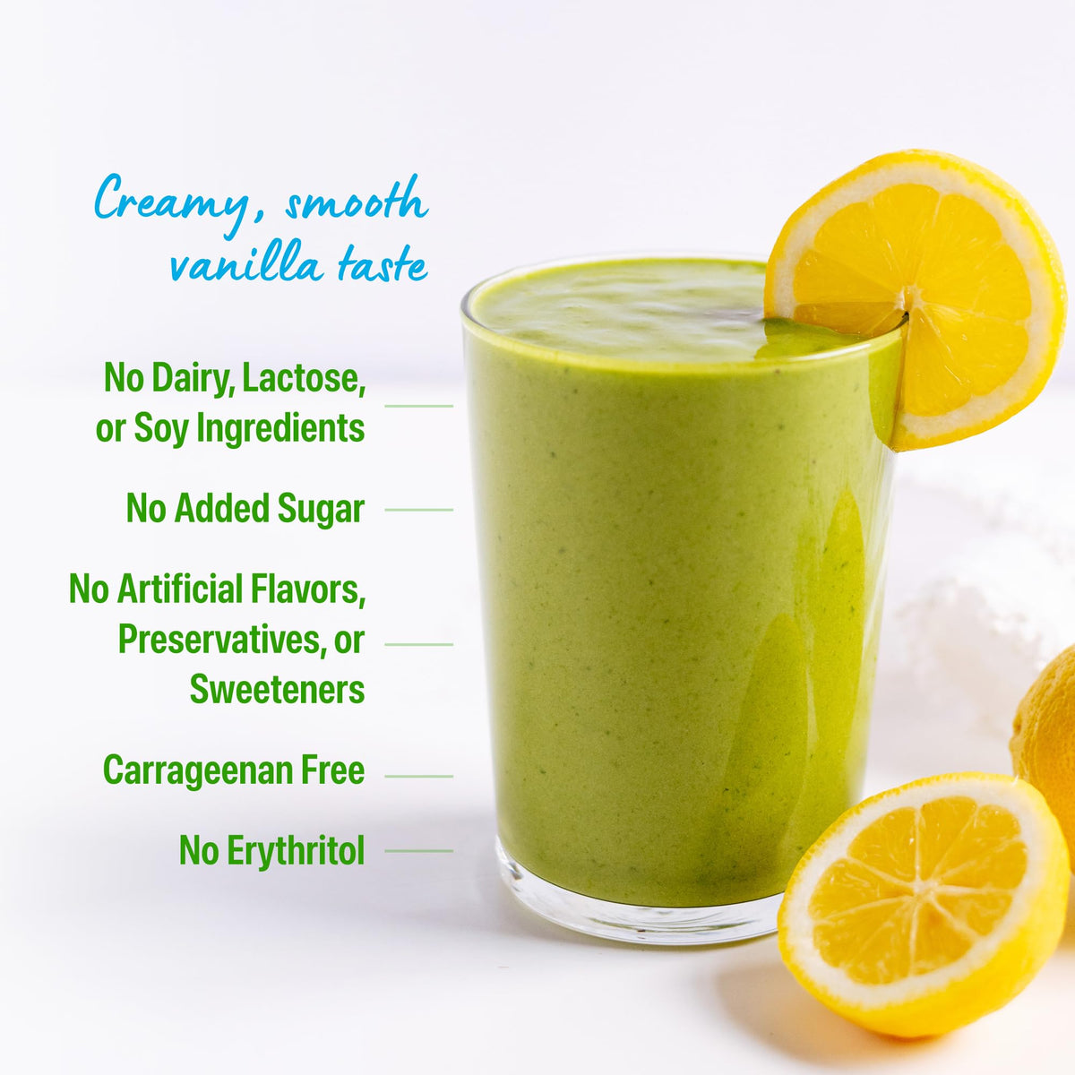 Organic Vegan Protein Powder + Greens Vanilla Bean 21g Plant Based Gluten Free Dairy Free 1.94lb W79567