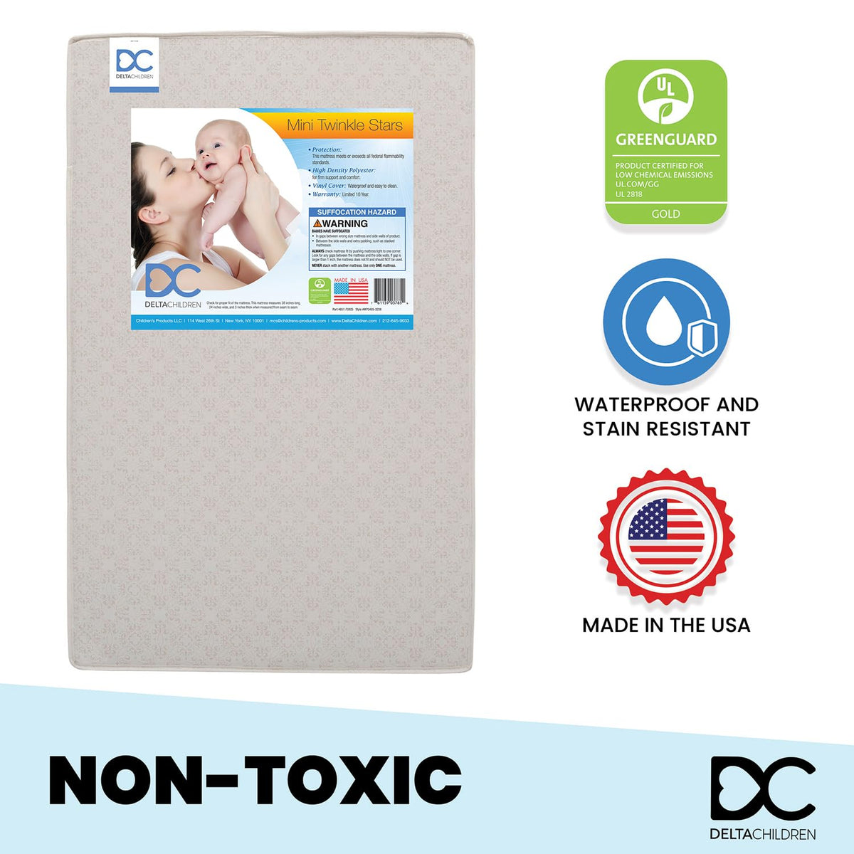 3-Inch Mini Portable Crib Mattress U591465