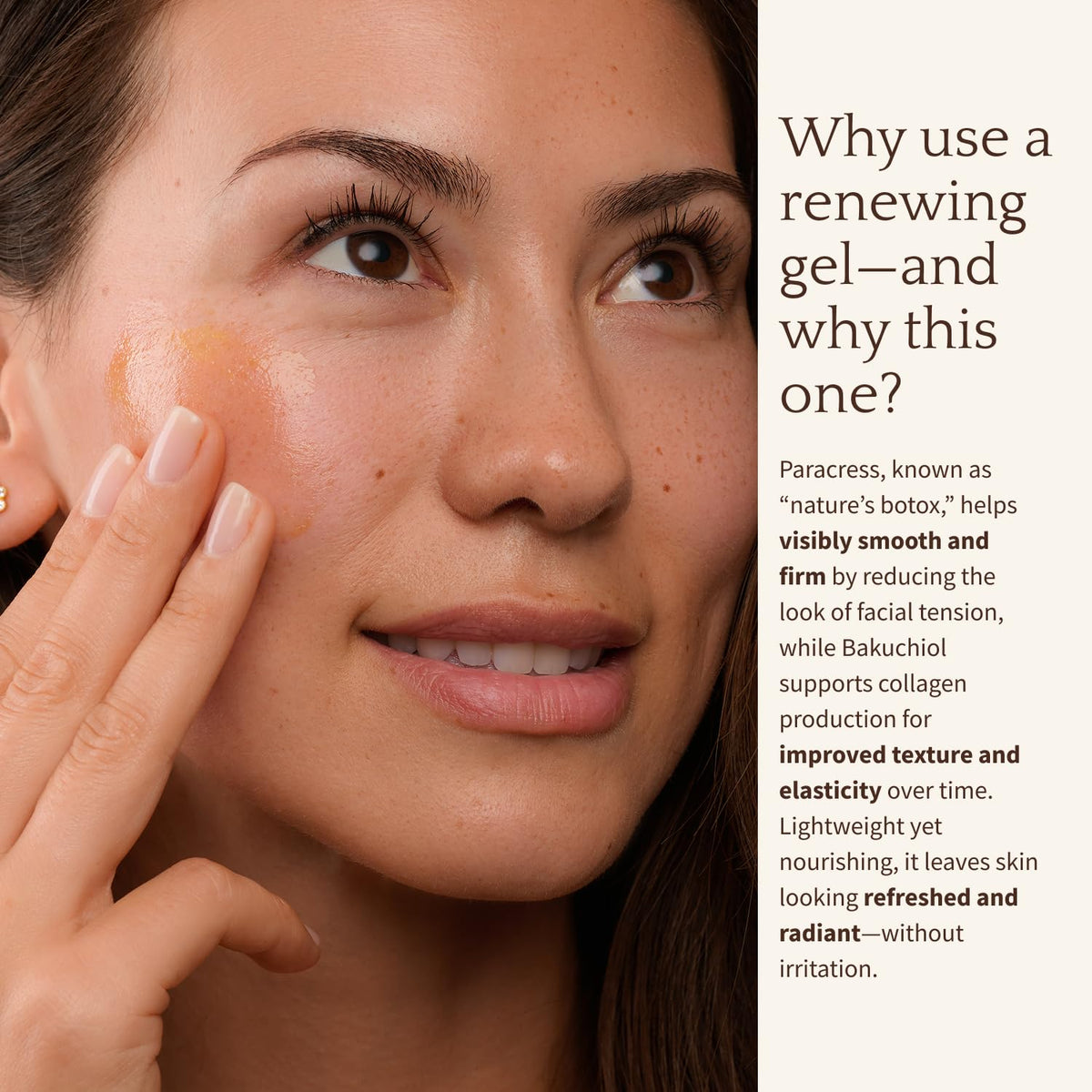 Antioxidant Renewing Gel Face Moisturizer with Bakuchiol Vitamin C Ester & Prickly Pear 1 oz M559283