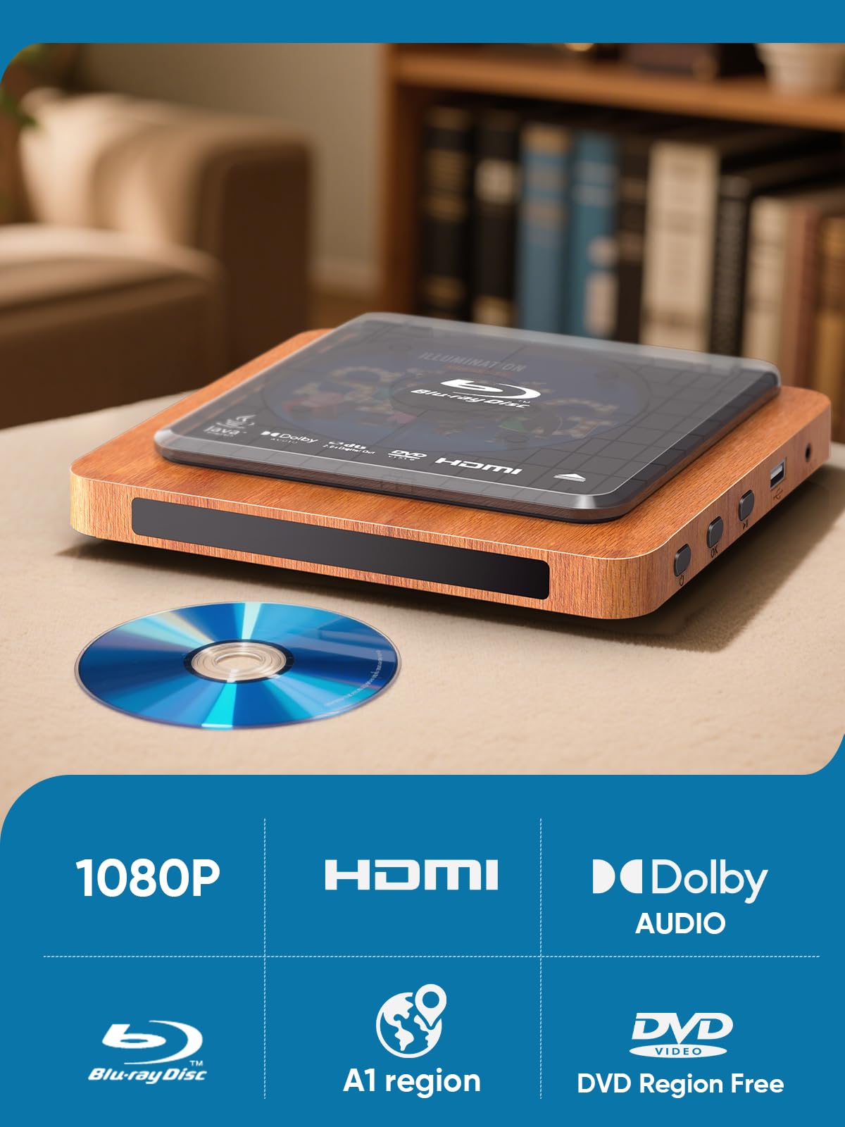 Blu-ray Player with HDMI/AV Cables & Remote W54226