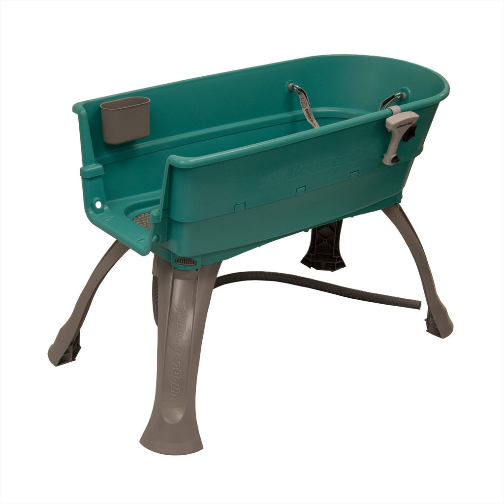 Elevated Pet Bathing Large Teal with Steps D569049
