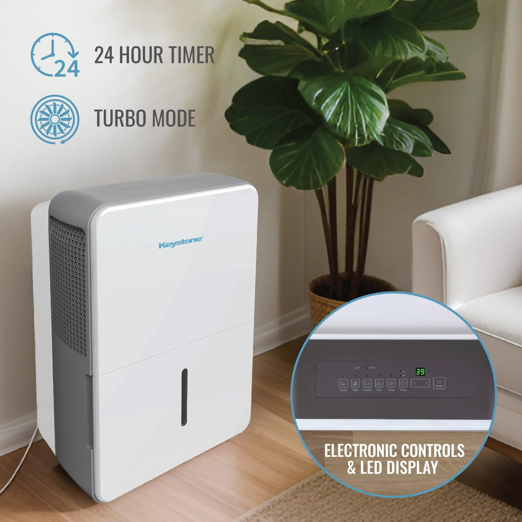 50-Pint Portable Dehumidifier with Auto-Shutoff and Timer Y81795