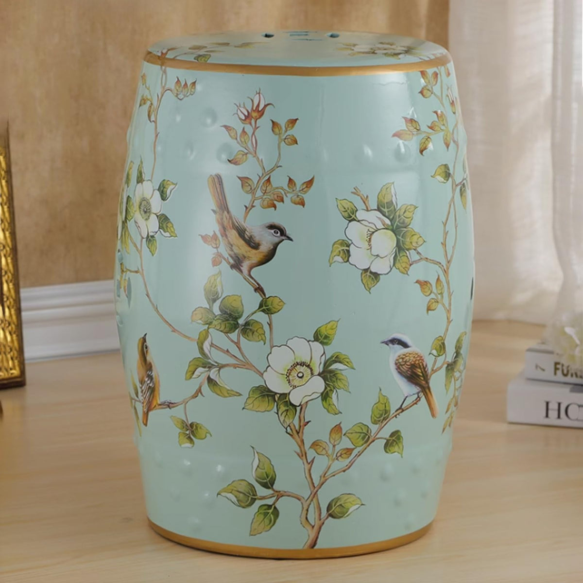 Ceramic Drum Garden Stool N248398