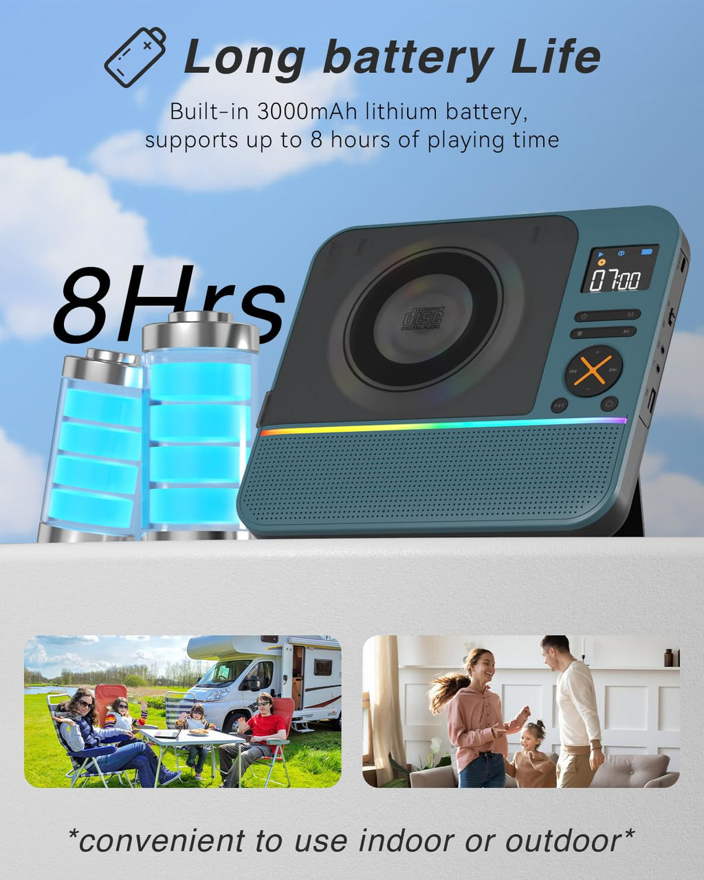 Portable CD Player with Bluetooth X72395