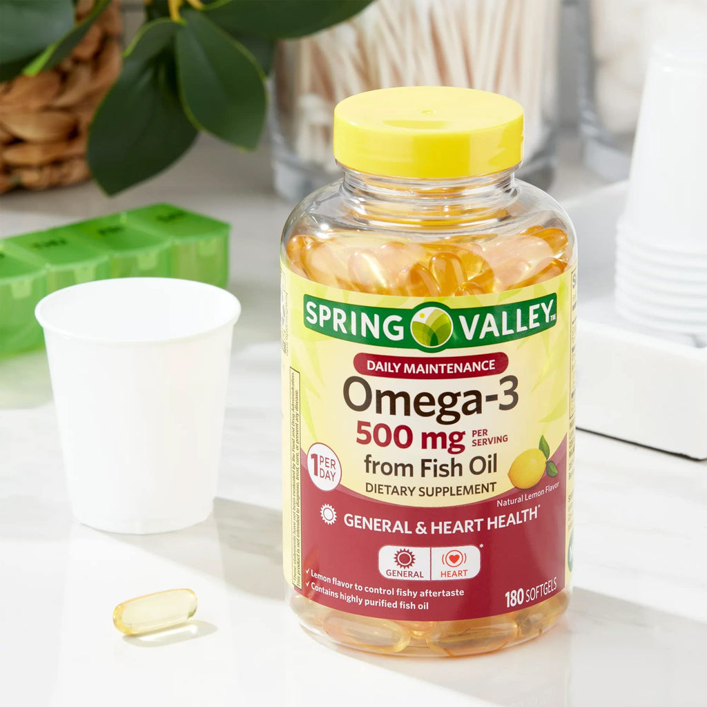Omega-3 500 mg Fish Oil Dietary Supplements A4162