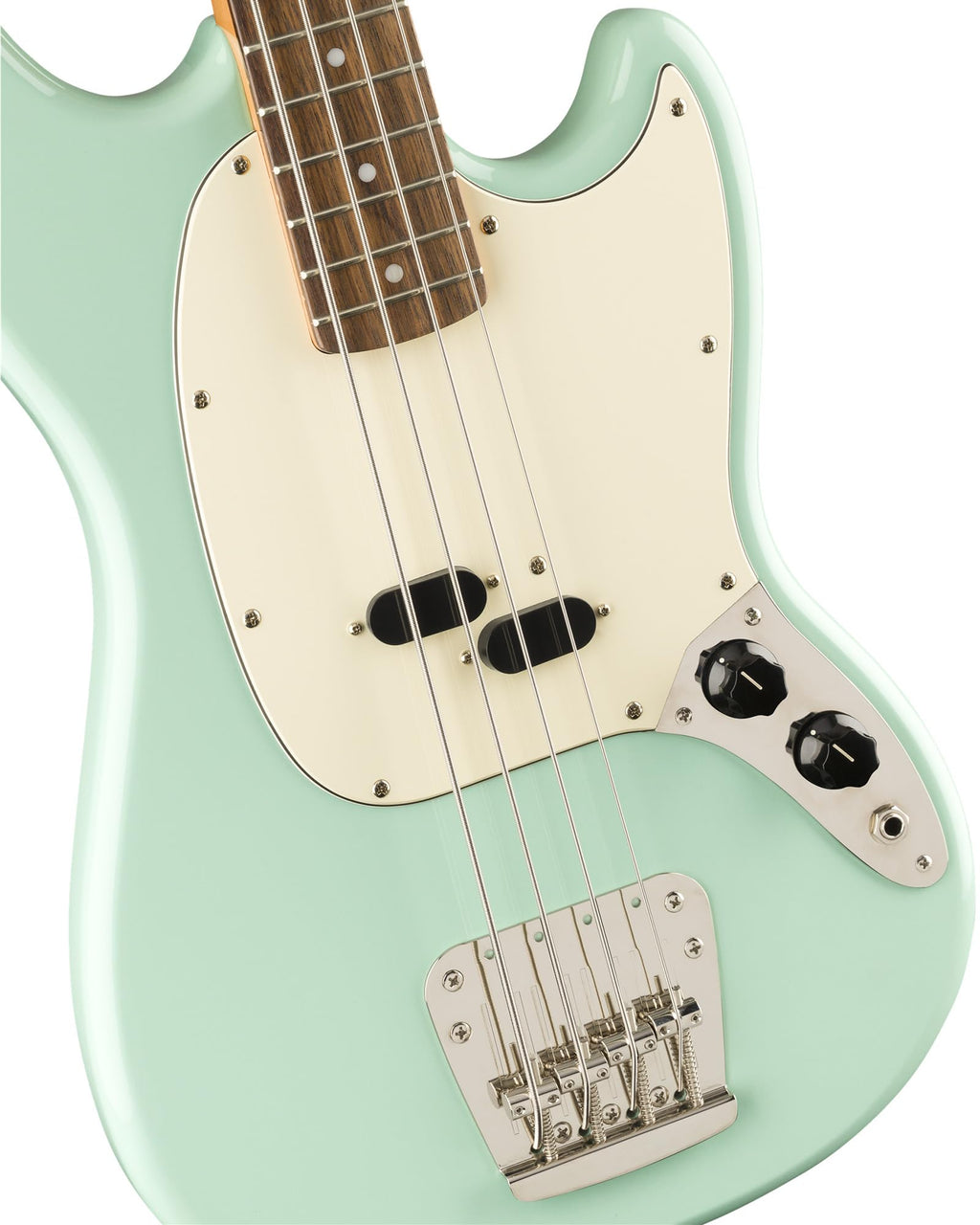 Surf Green Electric Bass Guitar with Instrument Cable, Tuner, Strap J6805