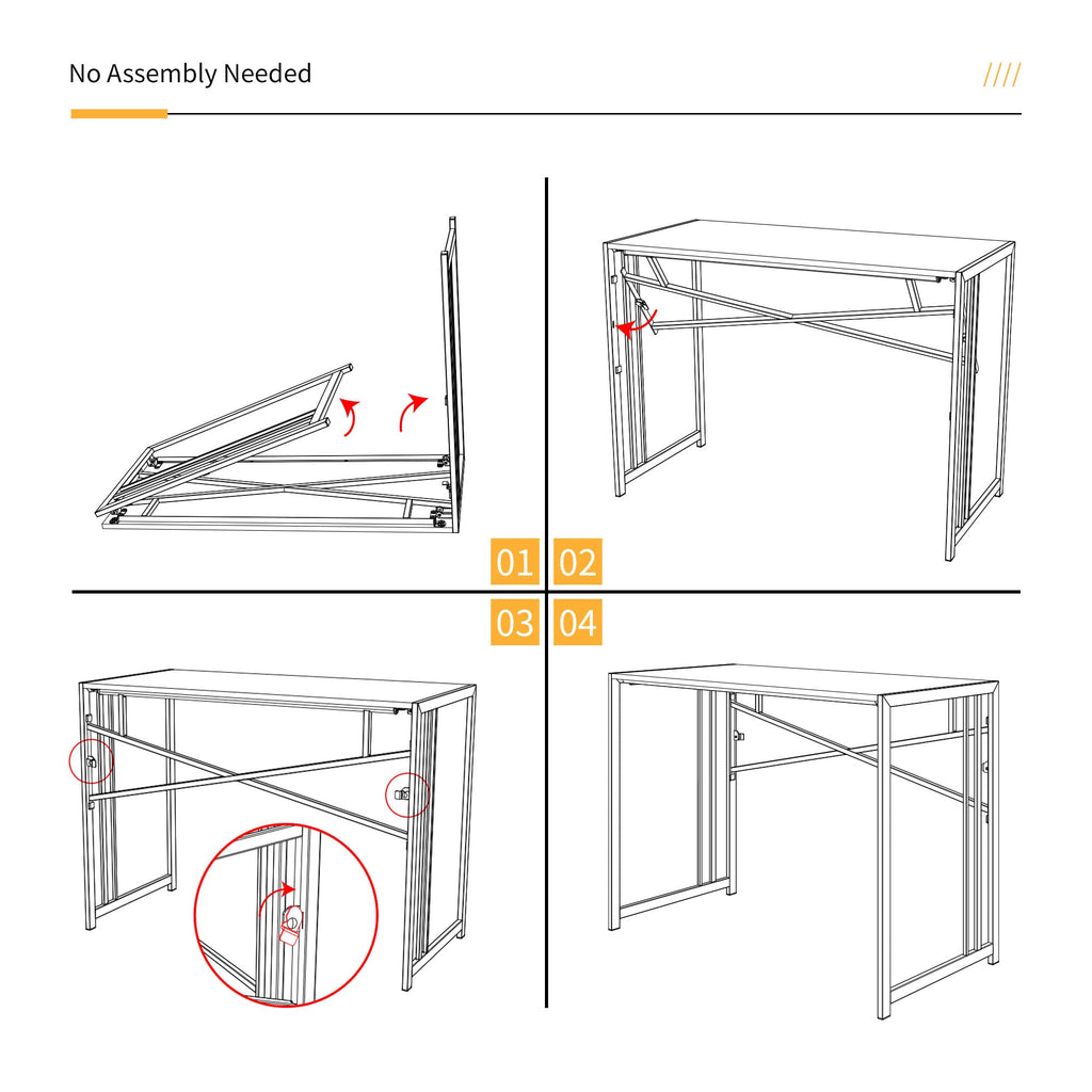 Folding Computer Desk 32 inch Black V707