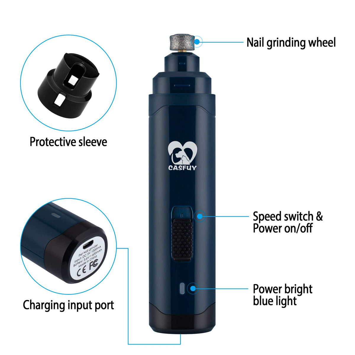 2-Speed Electric Pet Nail Grinder M41549