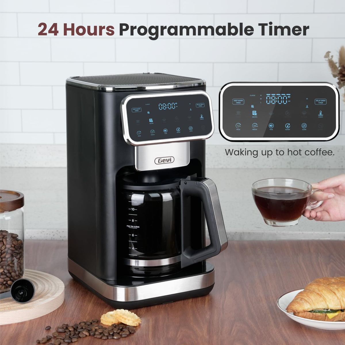 12-Cup Coffee Maker with Glass Carafe B533257