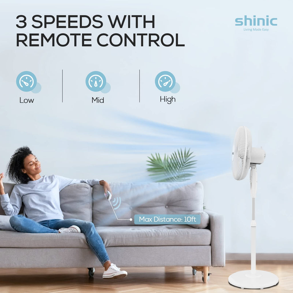 16'' Oscillating Pedestal Fan with Remote L492465