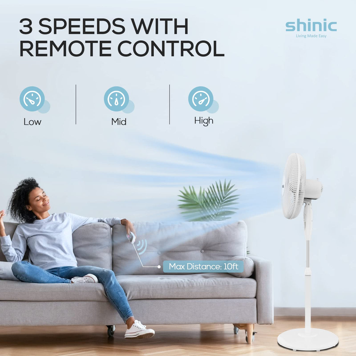 16'' Oscillating Pedestal Fan with Remote L492465