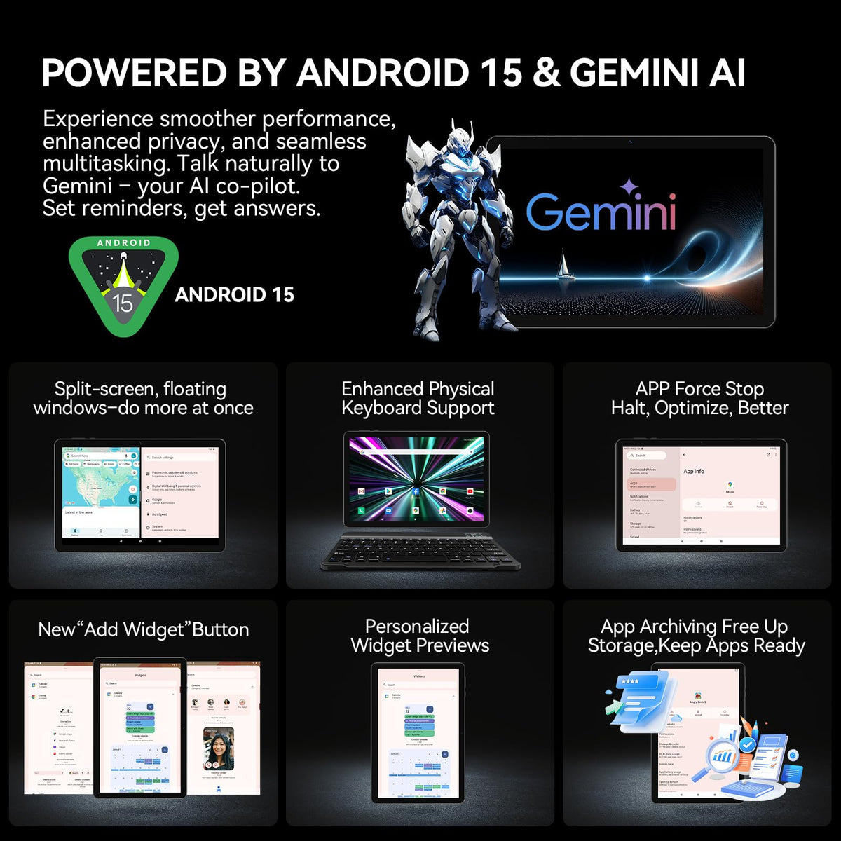 10.1 inch Android 15 Tablet Octa-Core 16GB RAM 64GB ROM M975