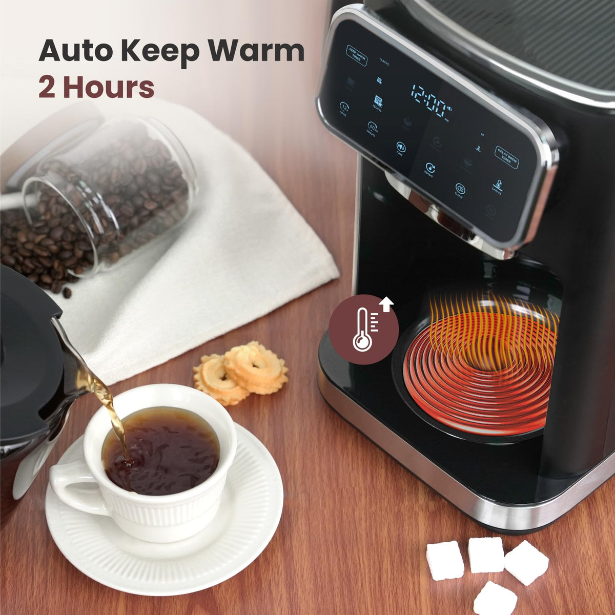 12-Cup Coffee Maker with Glass Carafe B533257