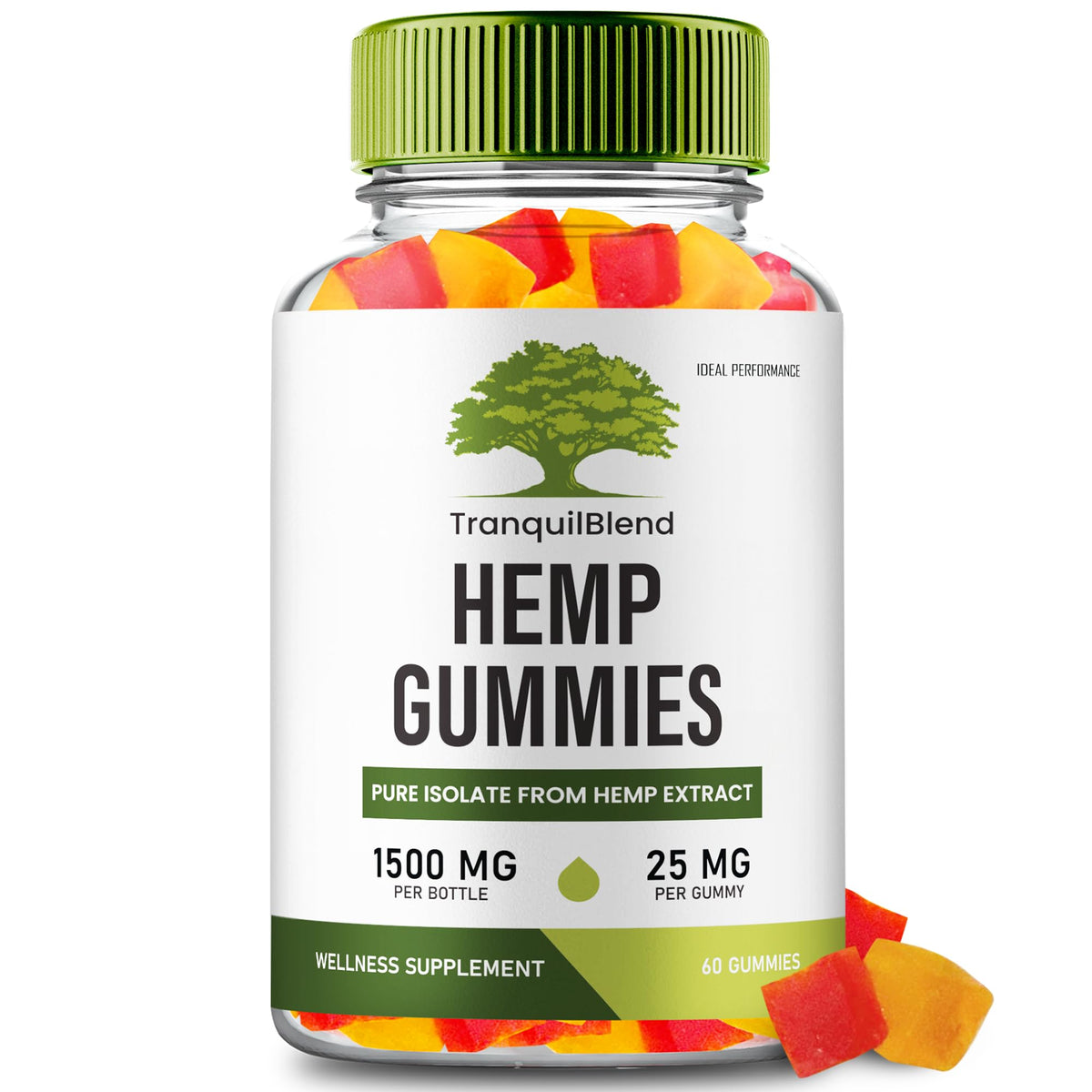 60 Gummies Hemp Gummies with Hemp Seeds Organic Extract R845